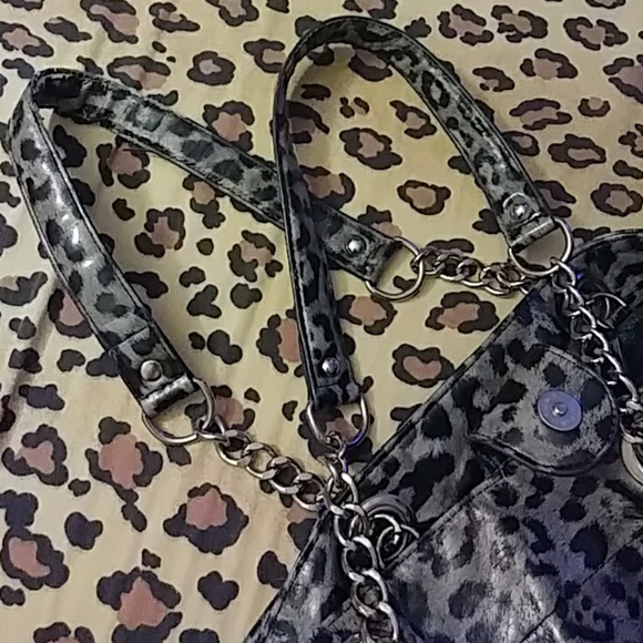 ❄Lrg Grey Leopard Tote Bag - Picture 8 of 8